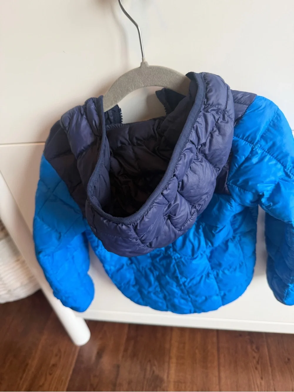 The North Face Navy and Bright Blue Infant Puffer Jacket